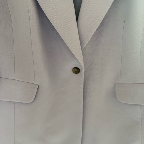 Eloquii Women's Lilac Size 24 Textured Blazer One Button Career Office - Picture 2 of 7